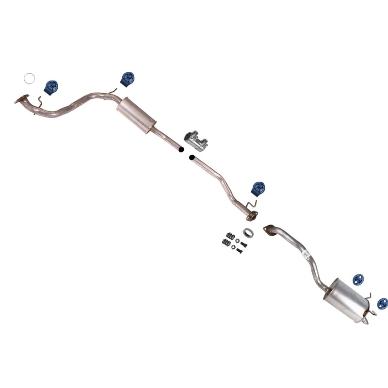 Pipe Resonator Mufflers Exhaust System for Front Wheel Drive Honda HR-V 16-20