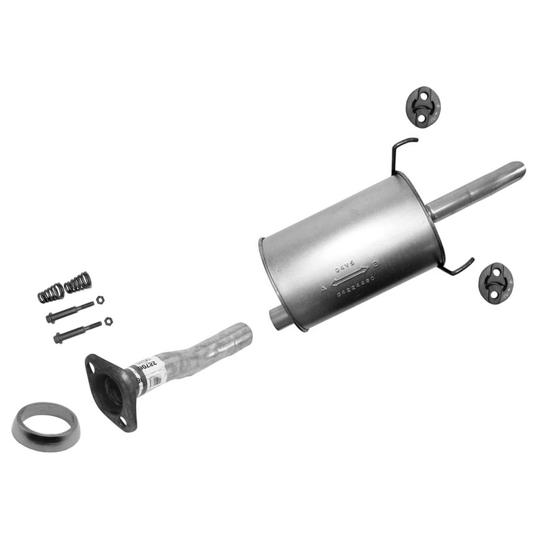 Rear Axle Pipe with Mufflers Tail Pipe Clamps for Civic Hybrid 2003 2004 2005