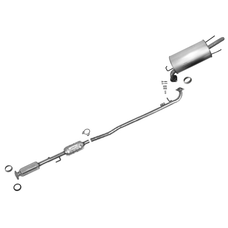 Rear Catalytic Converter Resonator Pipe Muffler Exhaust System for Avalon 00-04