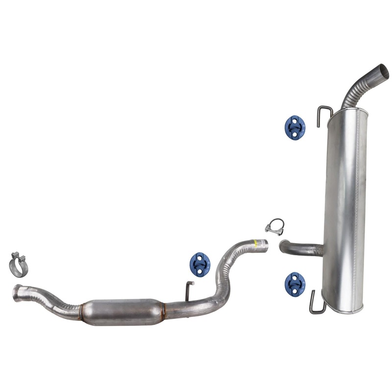 Resonator Exten Pipe Rear Muffler Exhaust Sys for Jeep Wrangler 19-21 3.6 2 Door