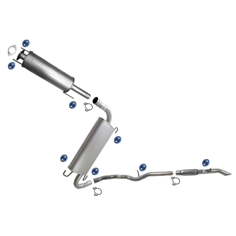 Resonator Muffler Tail Pipe Exhaust System for Ram Promaster 1500 14-18 3.6L