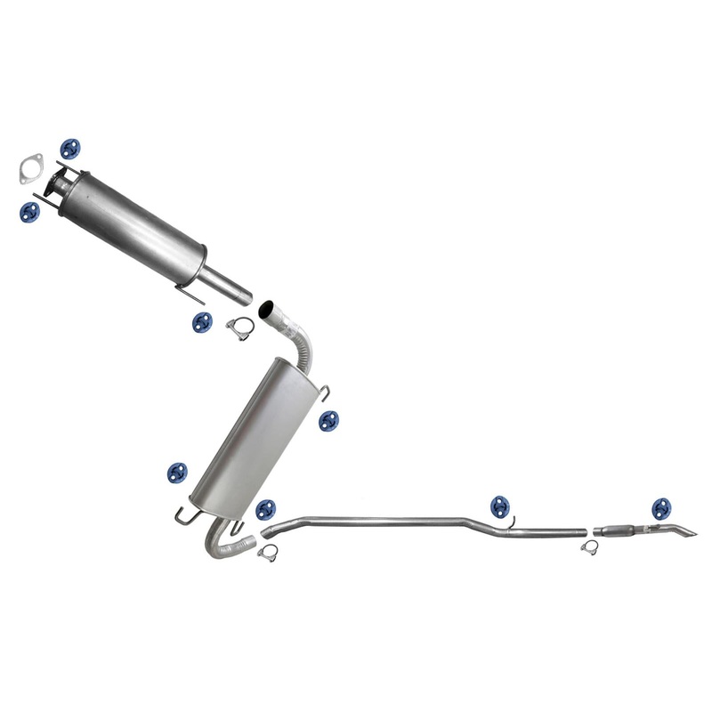 Resonator Muffler Tail Pipe Exhaust System for Ram Promaster 2500 14-18 3.6L