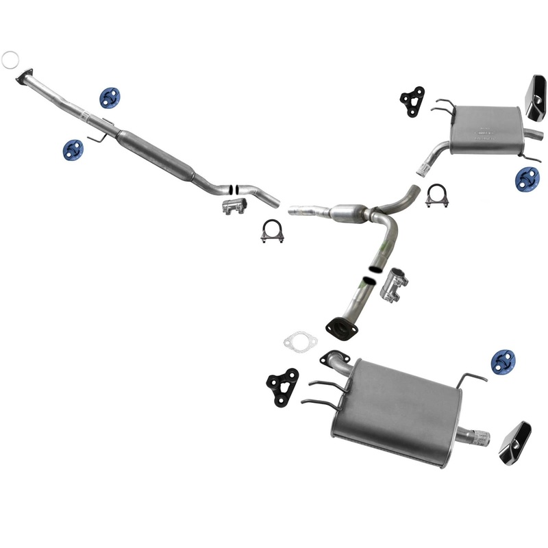 Resonator Y Pipe Rear Dual Muffler Exhaust System For Acura TL 3.5L 2009-2014