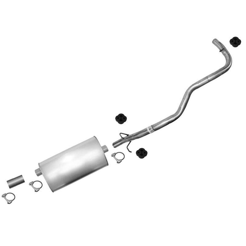Weld On Muffler + Tail Pipe for S10 GMC Sonoma Pick Up 2000 2001 2002 2003 2.2L