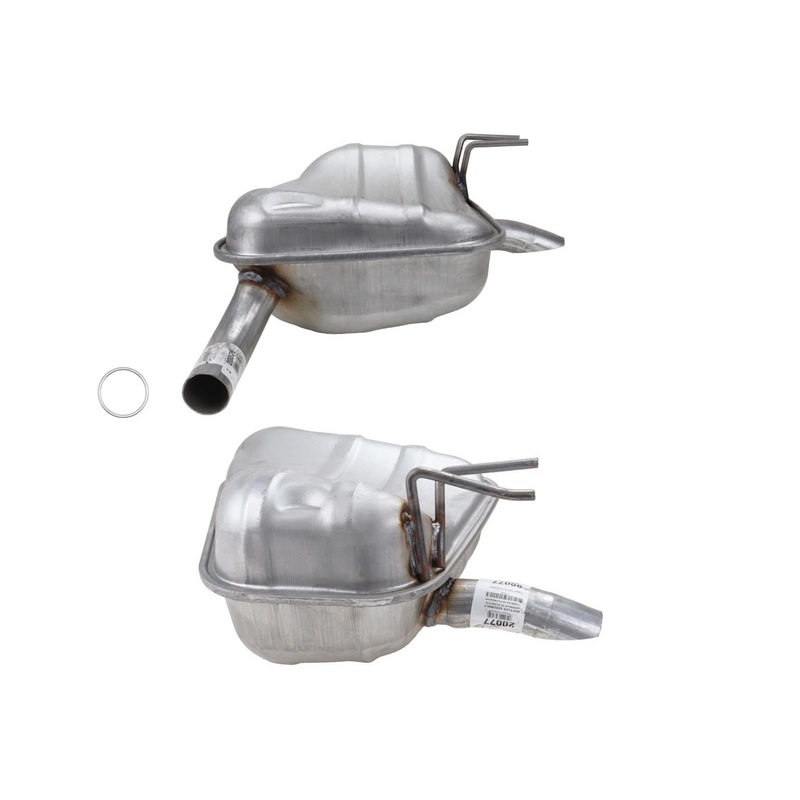Weld On Rear Right & Left Dual Mufflers for Honda Civic Coupe 2016-2020 1.5L