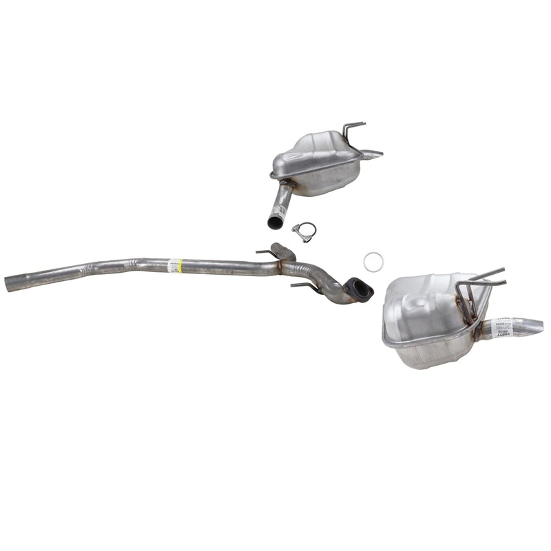 Weld On Rear Y Pipe with Dual Mufflers for Honda Civic Coupe 2016-2020 1.5L