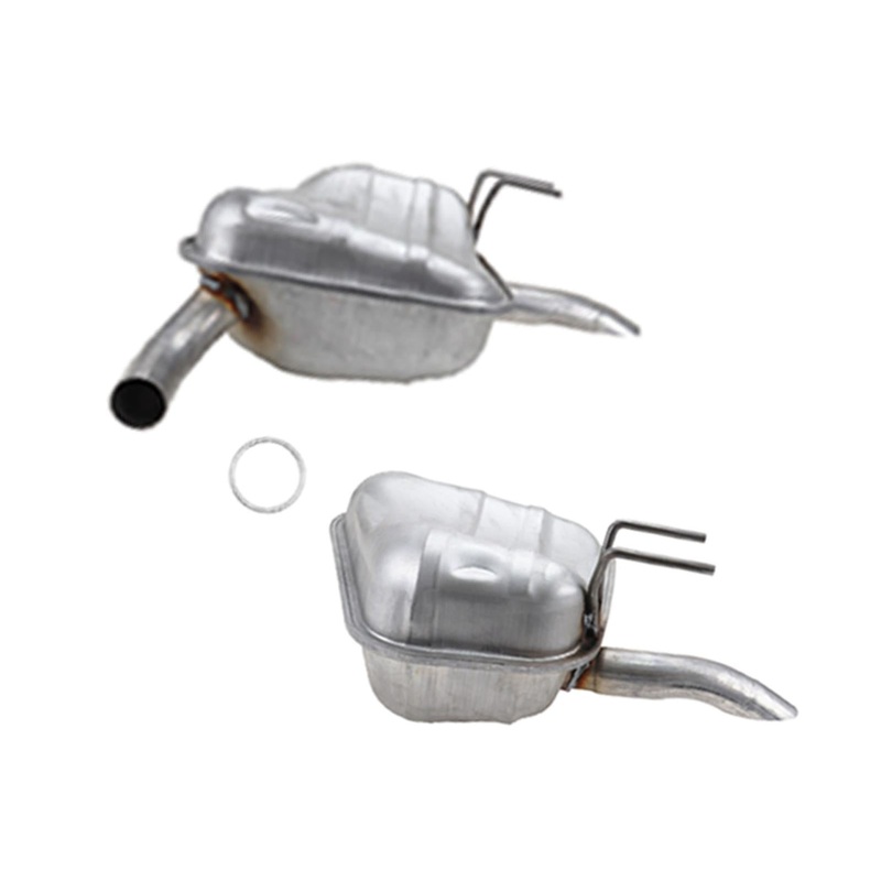 Weld On Right Rear Left Dual Mufflers for Honda Civic Sedan 2016-2021 1.5L