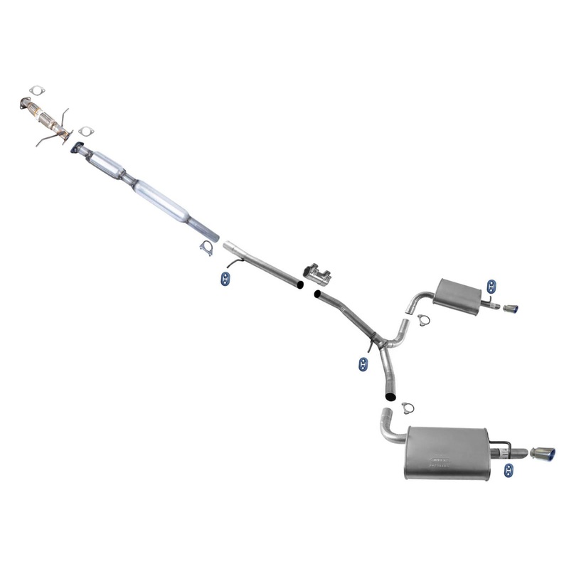 Catalytic Converter Pipe Dual Exhaust Mufflers For Ford Explorer 16-19 2.3 Turbo