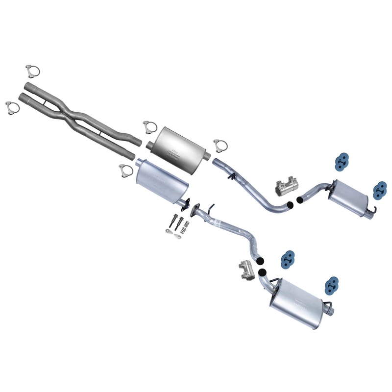 Dual Muffler Exhaust Pipe System For Dodge Charger R/T 2011 2012 2013 2014 5.7L