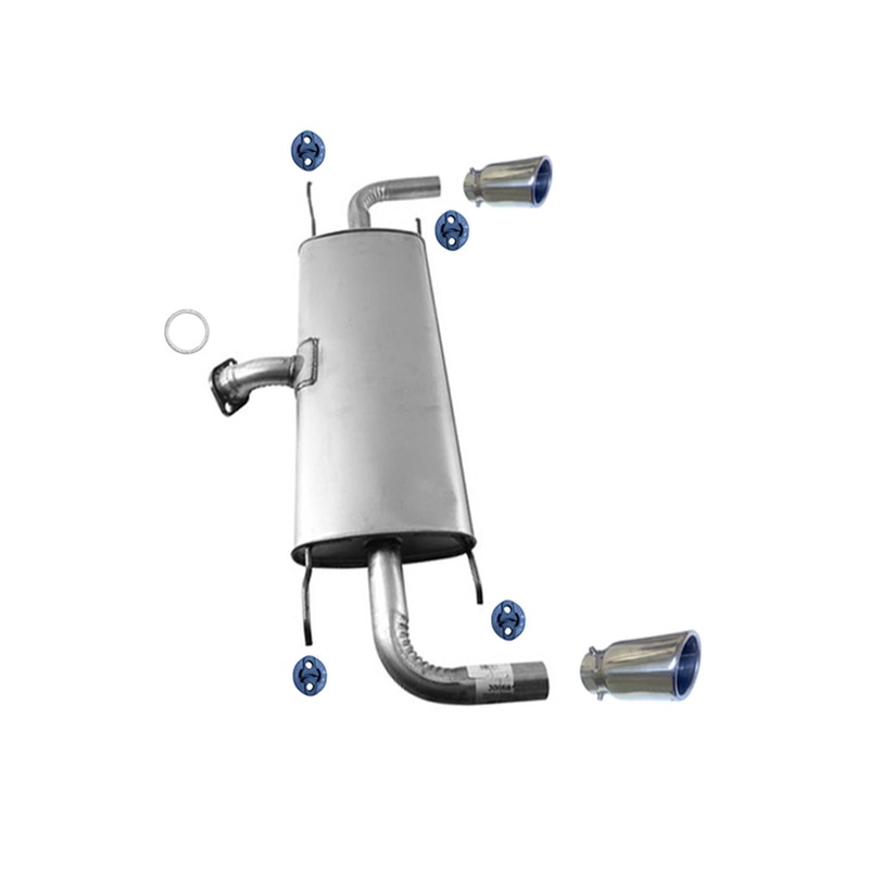Dual Outler Rear Muffler with Chrome Tips for Mazda CX-5 CX5 2013-2023