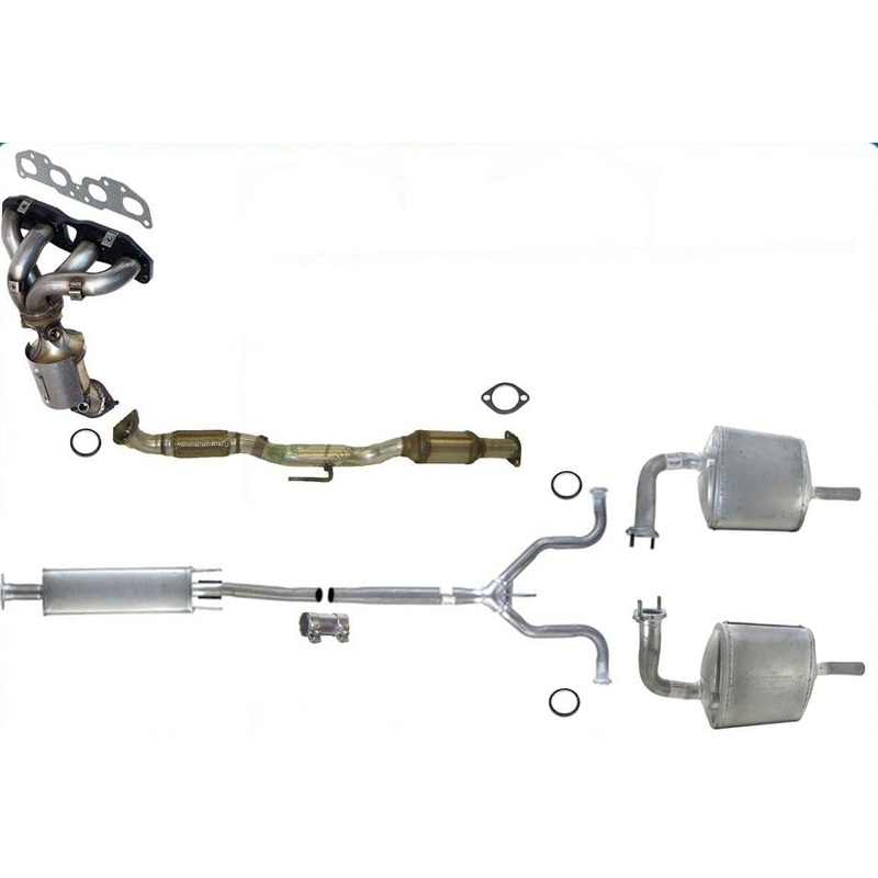 Exhaust System Converters Resonator Muffler for Altima 07-09 4 Door 2.5L Sedan