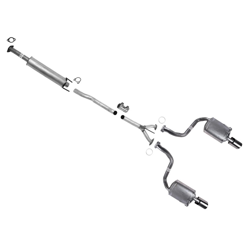 Extension Pipe Resonator Dual Mufflers Exhaust System For Nissan Maxima 12-2022