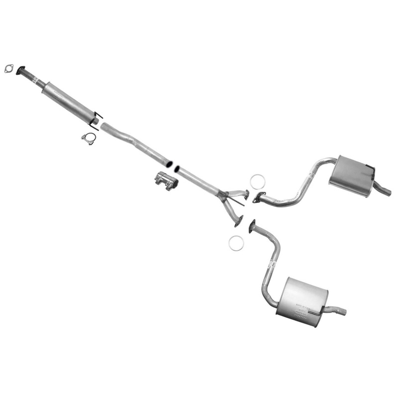 Extension Pipe Resonator Dual Mufflers Exhaust System For Nissan Maxima 2009-22
