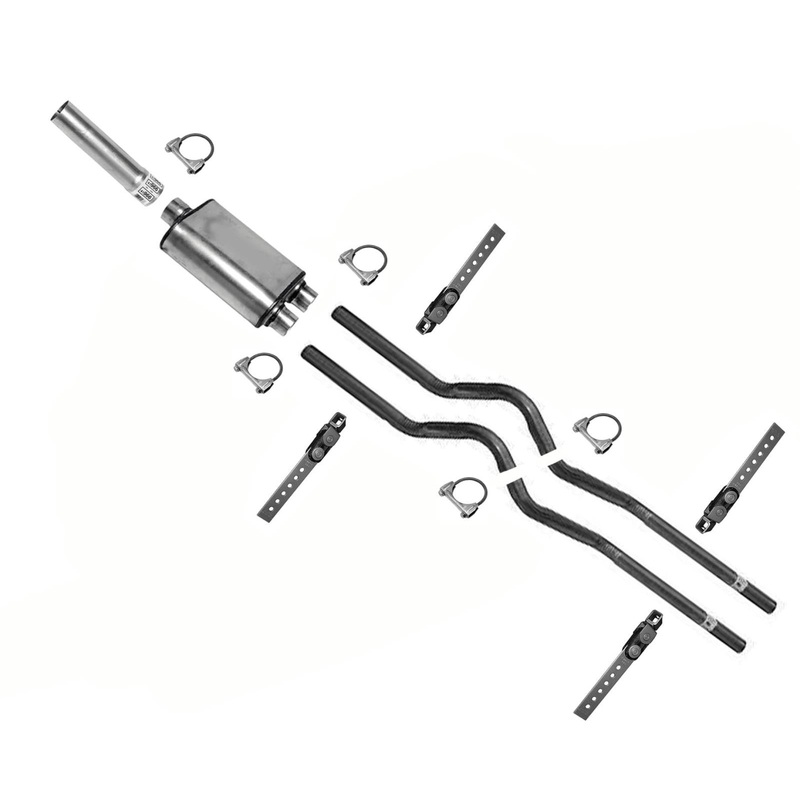 For Dodge Ram 1500 1994 1995 1996 1997 Dual Exhaust with ABS HIGH FLOW MUFFLER