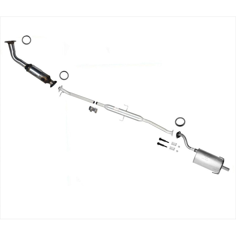 Front Catalytic Converter Middle Resonator Rear Muffler For Honda CR-V 2002-2004