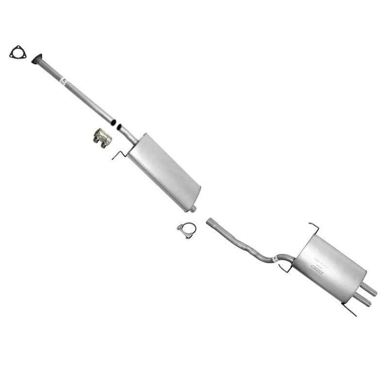 Front & Rear Muffler Exhaust System W/ Gasket & Clamp For 2005-2008 Honda Pilot