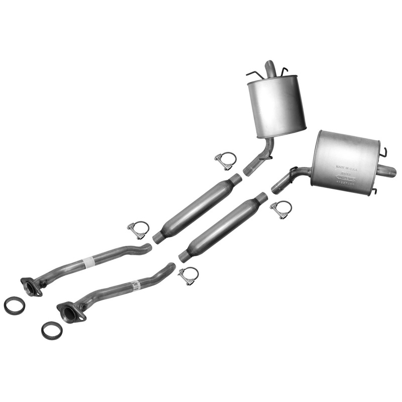 Front Resonator Left Right Dual Rear Muffler for Cadillac CTS 2004-2007 3.6L