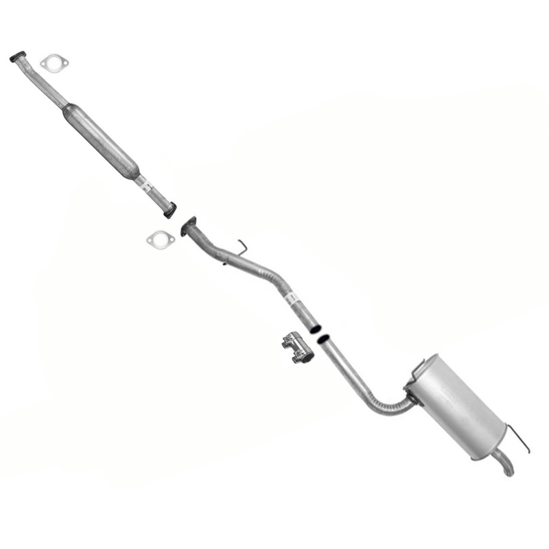 Middle Muffler Pipe & Rear Muffler With Gasket For Hyundai Sonata 2.7L 2002-05