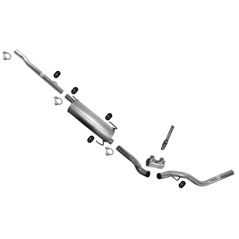 Muffler Exhaust for Dodge Ram 1500 06-08 Mega Cab 5.7L 8 Stud Extended Crew Cab