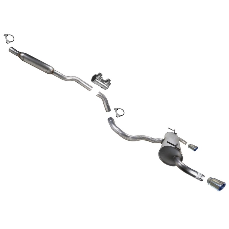 Resonator Dual Rear Muffler Exhaust System for Jeep Cherokee Trailhawk 2014-2018