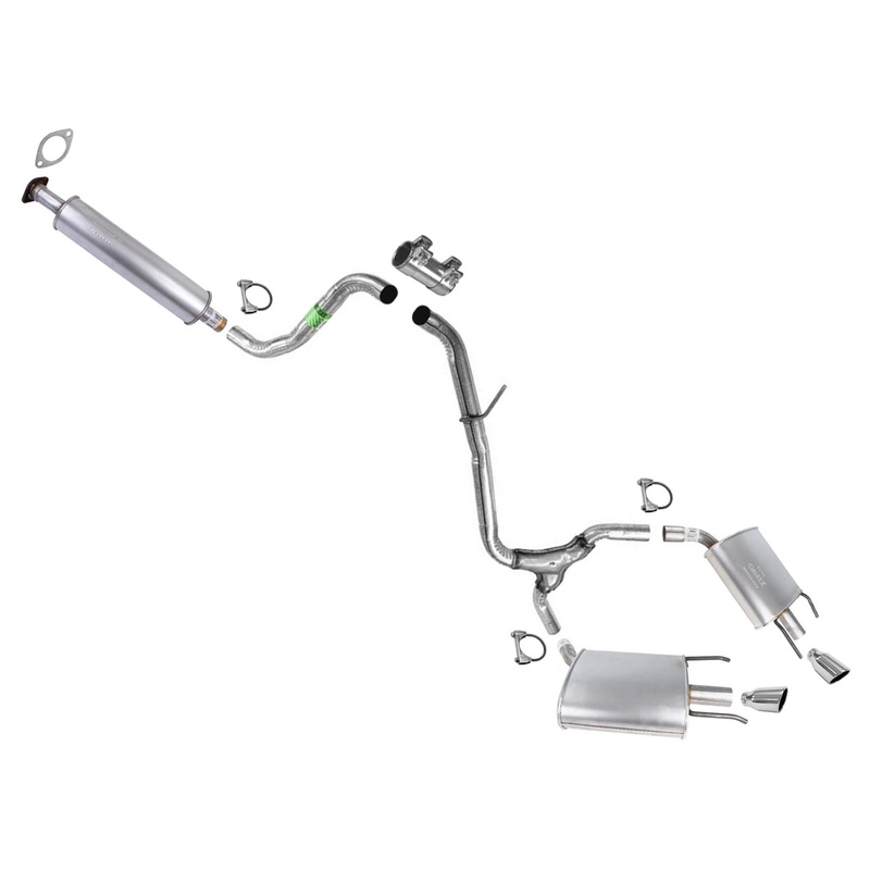 Resonator Ext. Pipe Dual Muffler Exhaust System for Chevrolet Malibu LTZ 13-15