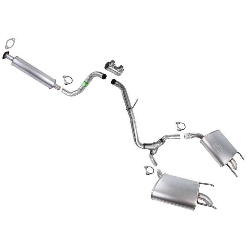 Resonator Ext. Pipe Muffler Dual Exhaust System for Chevrolet Malibu 13-15 2.5L