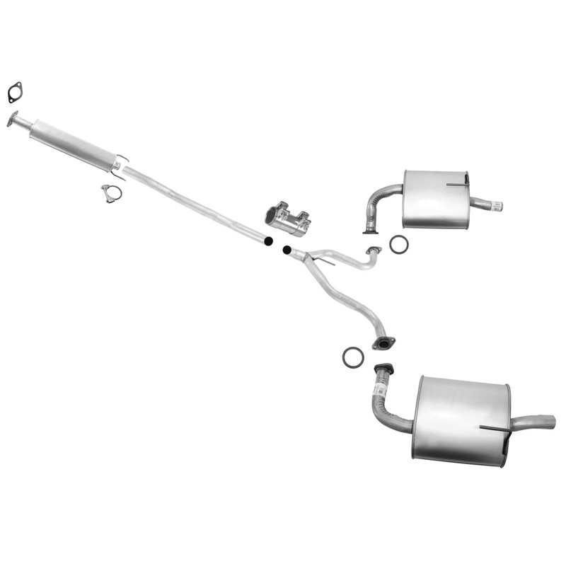 Resonator Pipe Dual Rear Muffler For Nissan Altima 2.5L 2007 2008 2009 4 Door
