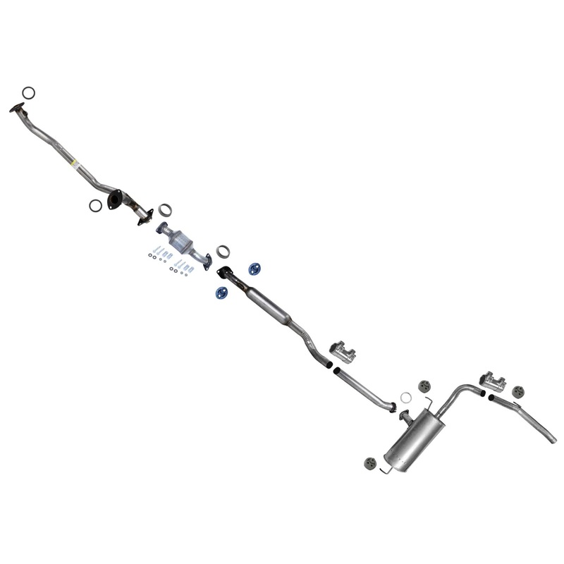 Resonator Rear Muffler Exhaust System for Toyota Sienna Van 17-20 Front Wheel D