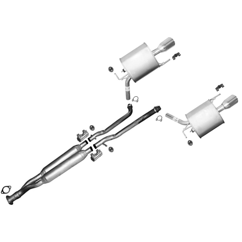 Resonator Y Pipe Dual Exhaust Rr Mufflers for Infiniti G35 G37 2007-13 Sedan RWD