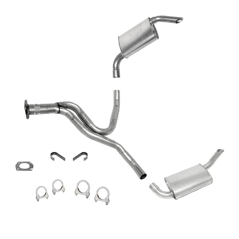 1982 Corvette V8 Y Pipe and Rear Left and Right Mufflers
