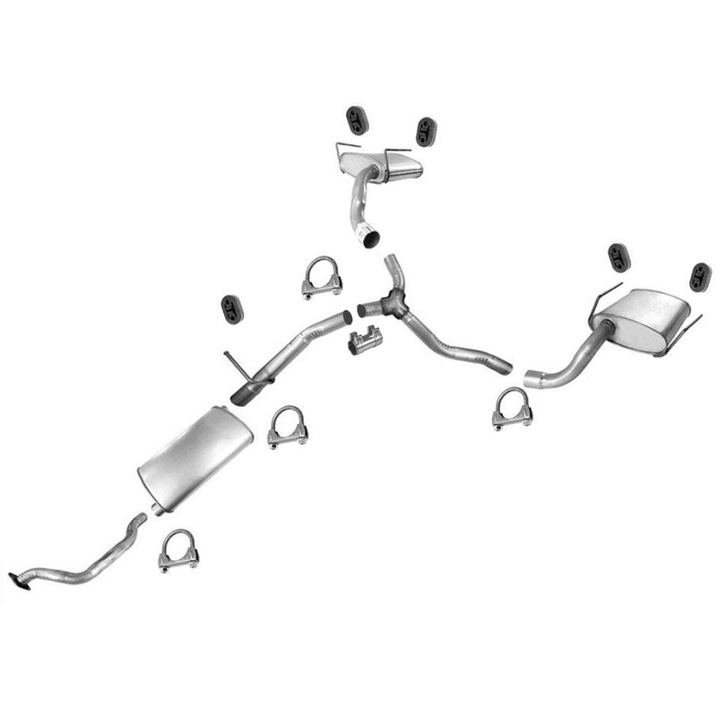 Exhaust System For GMC Acadia & Fits Buick Enclave 2009-2017 3.6L No Chrome Tip