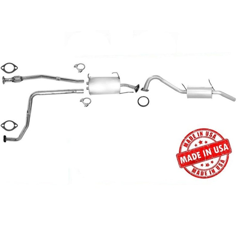 Middle Resonator With Pipes & Rear Muffler Exhaust System 96-00 Pathfinder QX4