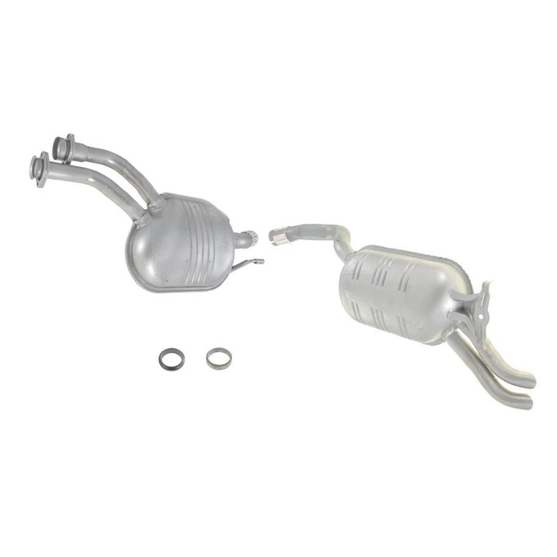 93-95 E320 300E Mid & Rear Muffler Exhaust System With Gaskets 33426 35374