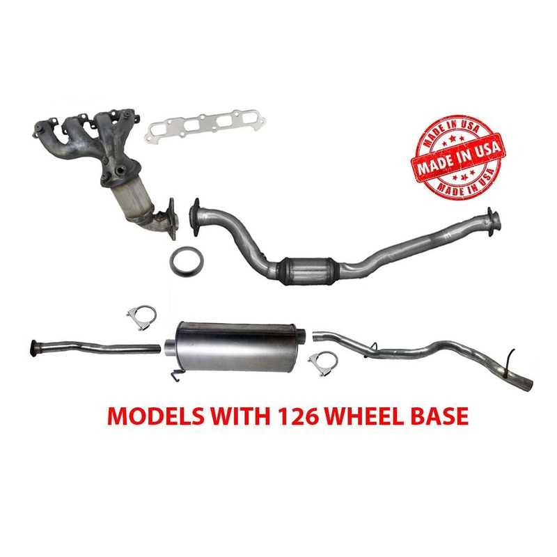 Exhaust System Converters Muffler and Pipe for Chevy Colorado 2.9L 126 WB 07-12