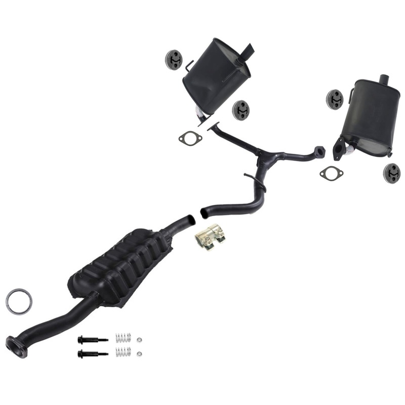 Exhaust System Pipe Dual Mufflers For 2008-2011 Subaru Impreza 4 Door Sedan 2.5L
