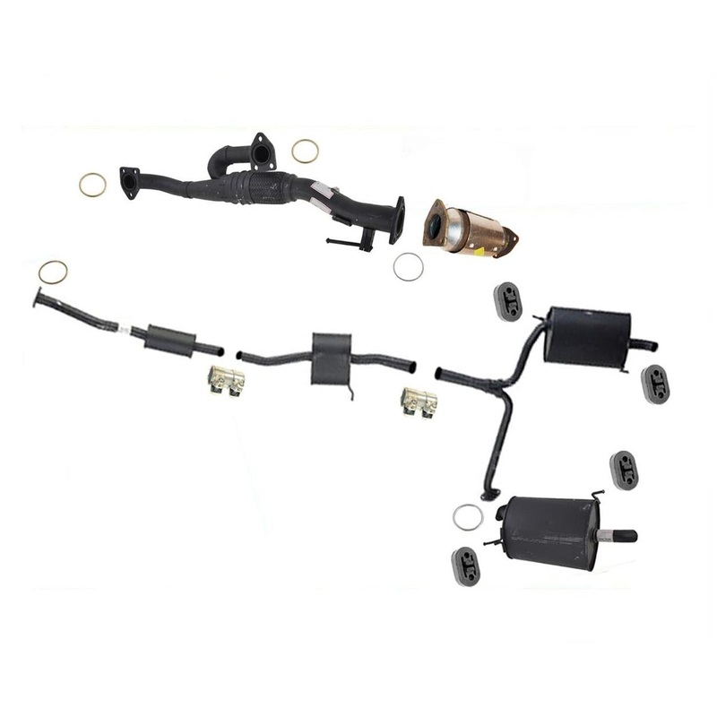 Front Y Pipe Convertor Resonator & Dual Mufflers fits Honda Accord 4Door 3.0L V6