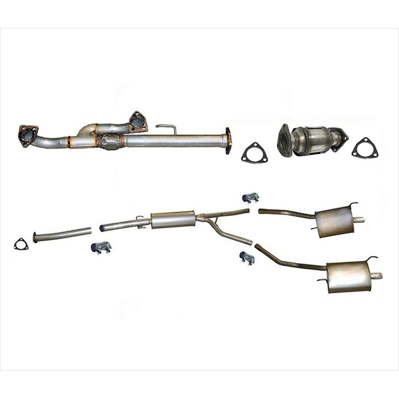Front Y Pipe Rear Converter Middle Resonator & Mufflers For 2009-2012 Pilot