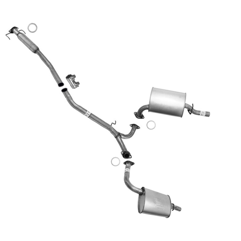 Middle Resonator & Mufflers For Mazda 6 2003-2008 V6 Sedan & Hatchback