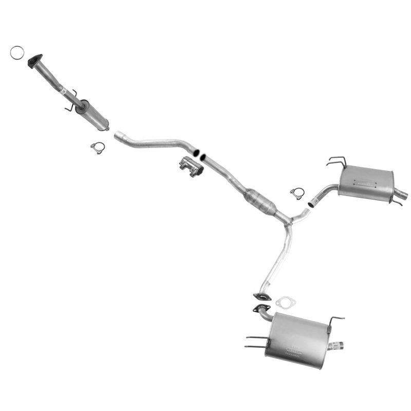 Middle Resonator with Dual Mufflers For 2008-2012 Honda Accord 3.5L Coupe