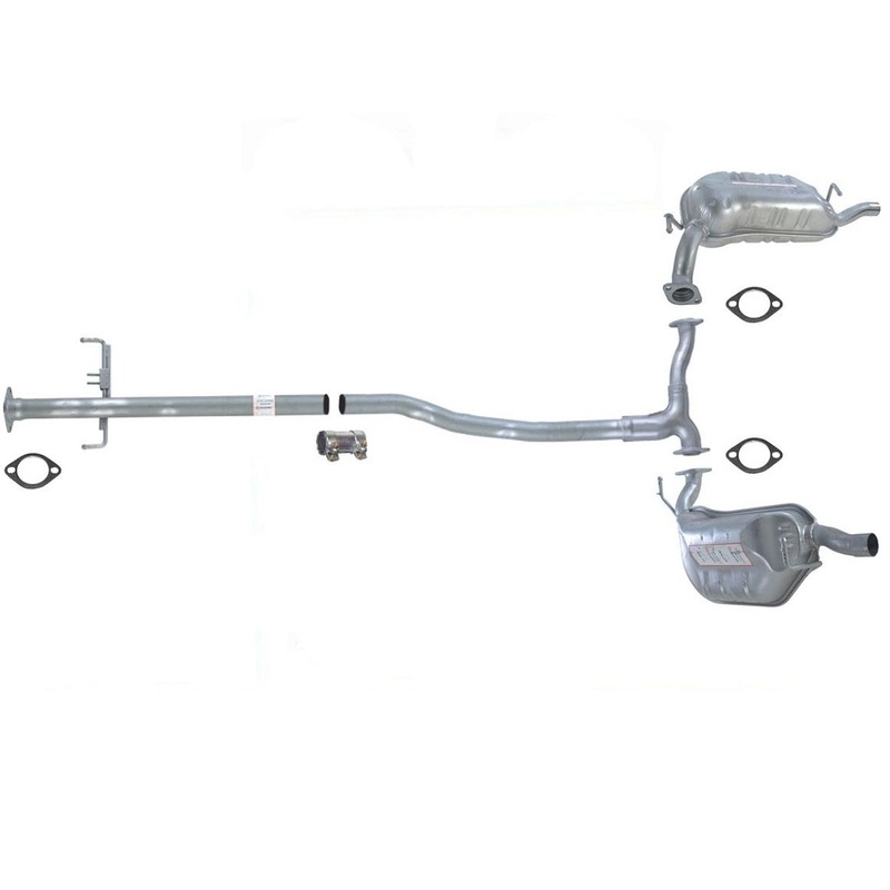 New Exhaust System For 2006-2007 Mazda 6 2.3L Turbo Middle Resornator & Mufflers