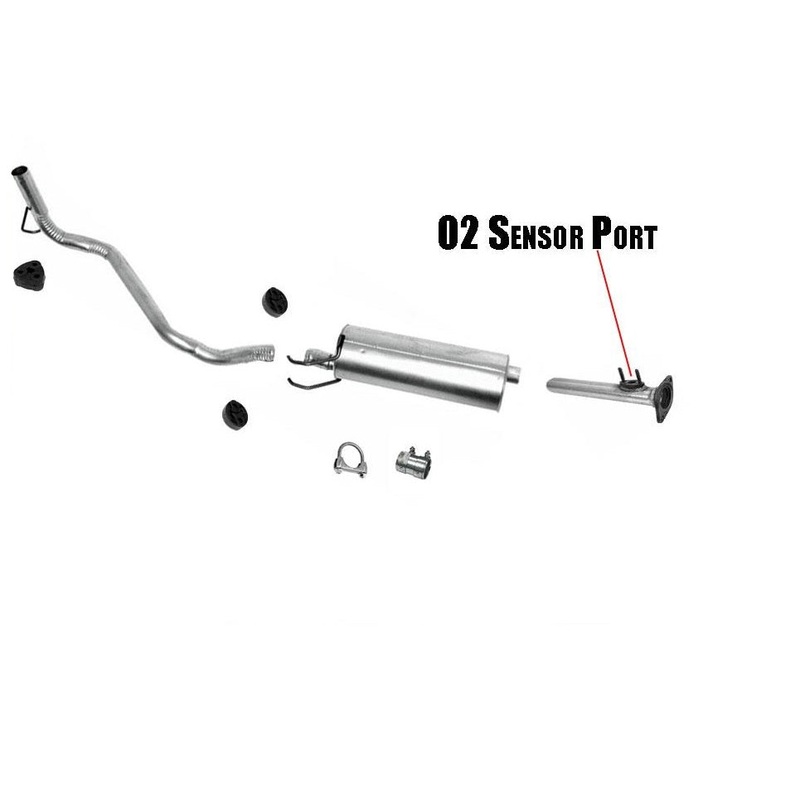 New Muffler Exhaust System for Toyota Tacoma 2.7L with 103 Inch Wheel Base