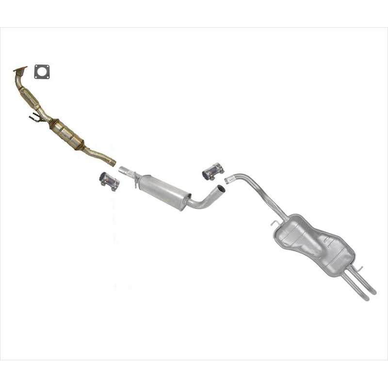 EXHAUST SYSTEM + 4 Bolt CATALYTIC CONVERTERS for 02 03 Jetta 2.0L - 4 Bolt