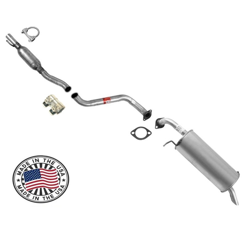 Exhaust System Pipe Muffler Fits For 12-17 Hyundai Accent 4 Door Hatchback 1.6L