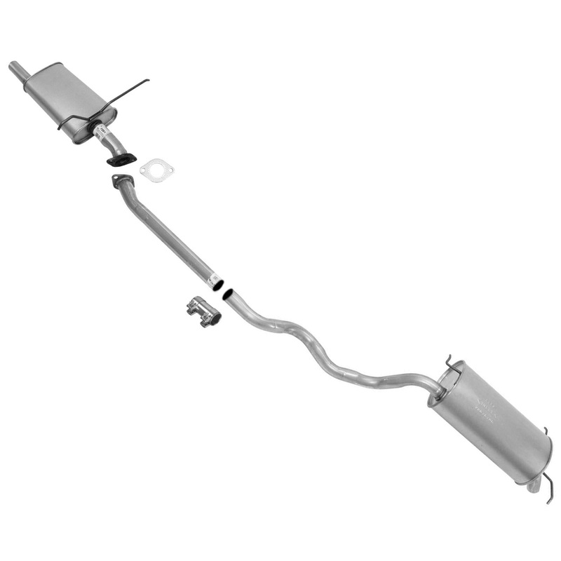 Middle Muffler Extension Pipe & Rear Muffler For 2001-2006 Hyundai Santa Fe 2.7L