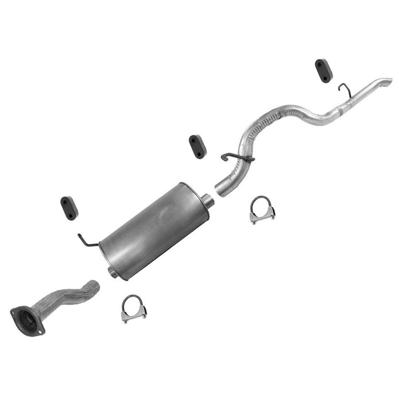 Muffler Exhaust Pipe System for 2004-2012 Chevy Colorado 111 Inch Wheel Base