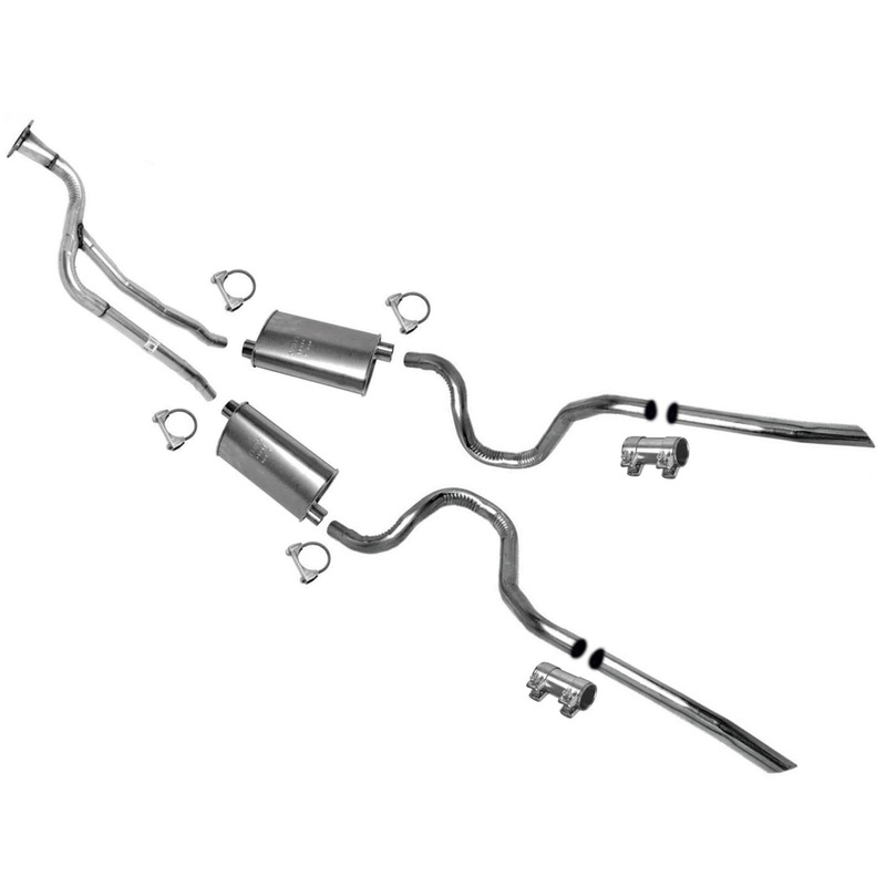 Dual Exhaust Muffler System for 1984 1985 1986 1988 Chevrolet Monte Carlo SS 5.0