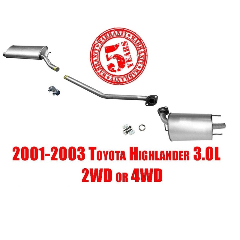 Fits 01-03 Highlander Middle Muffler Rear Muffler Exhaust System Welding Req.
