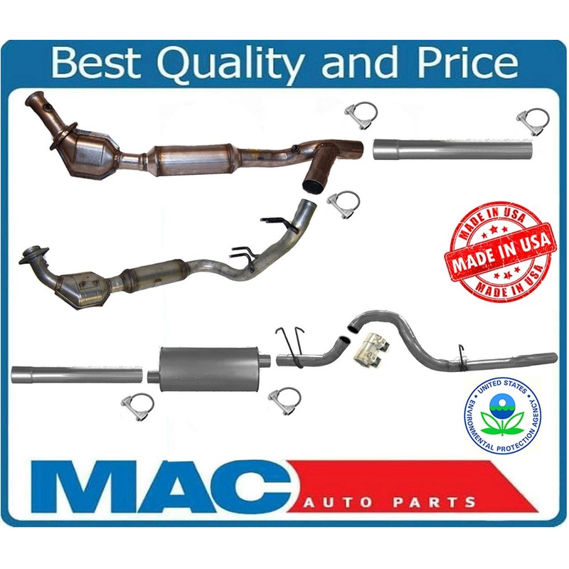 Fits 99-00 5.4L 4 Wheel Drive F150 4R100 Trans D & P Side 2 Catalytic Converter