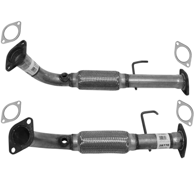 Front Left & Right Converter Flex Pipe & Gaskets for Kia Sorento 07-09