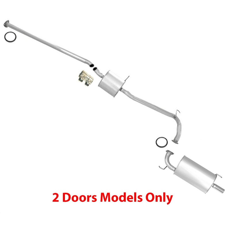 Middle Resonator & Muffler Fits For Honda Accord 2.3L 2 Doors 1998-2002